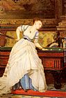 An Elegant Billiard Player by Charles Edouard Boutibonne